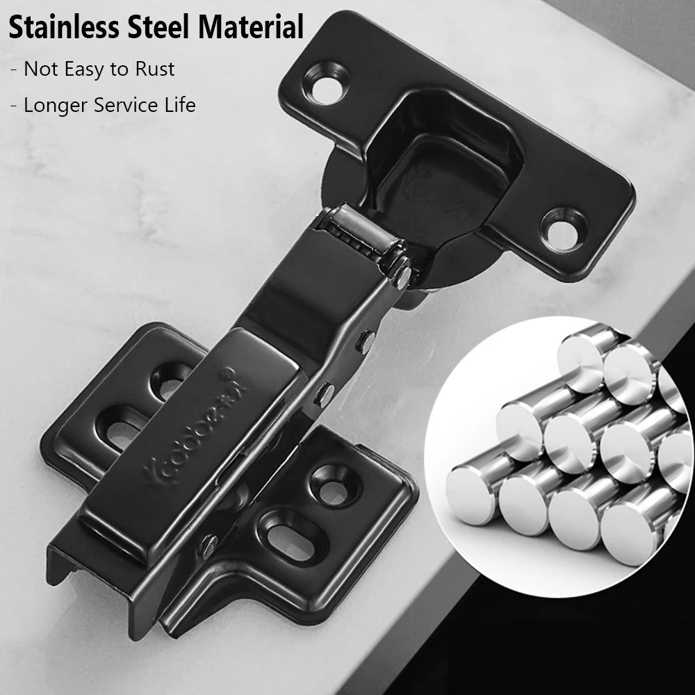 Soft Close Cabinet Hydraulic Hinges – Stainless Steel Damper