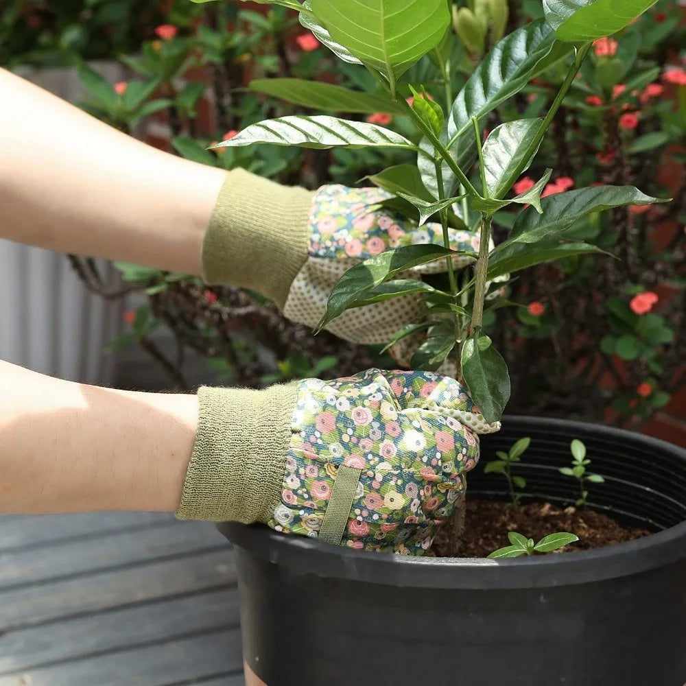 Thorn Proof Floral Gardening Gloves – Breathable Canvas Yard Work Gardening Gloves Nixie