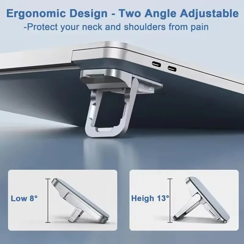 2PCS Foldable Laptop Stand Self-Adhesive Adjustable Notebook Riser