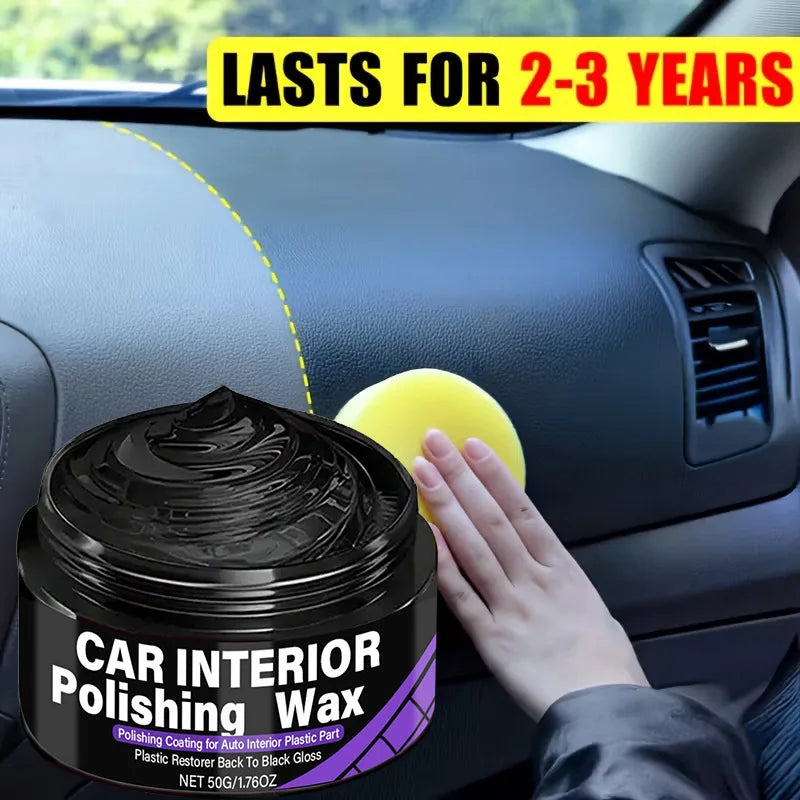 Car Plastic Restorer Black Gloss Wax – Interior & Panel Coating Auto Plastic Restorer Nixie