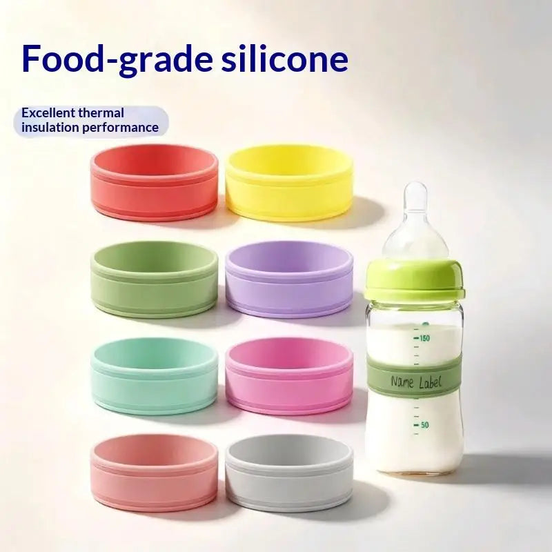 Food Grade Silicone Baby Bottle Sleeve – Non-Slip & Writable Baby Bottle Sleeve Nixie