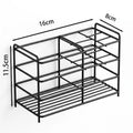Black Metal 3-Compartment Countertop Storage Organizer Rack Countertop Storage Rack Nixie A4