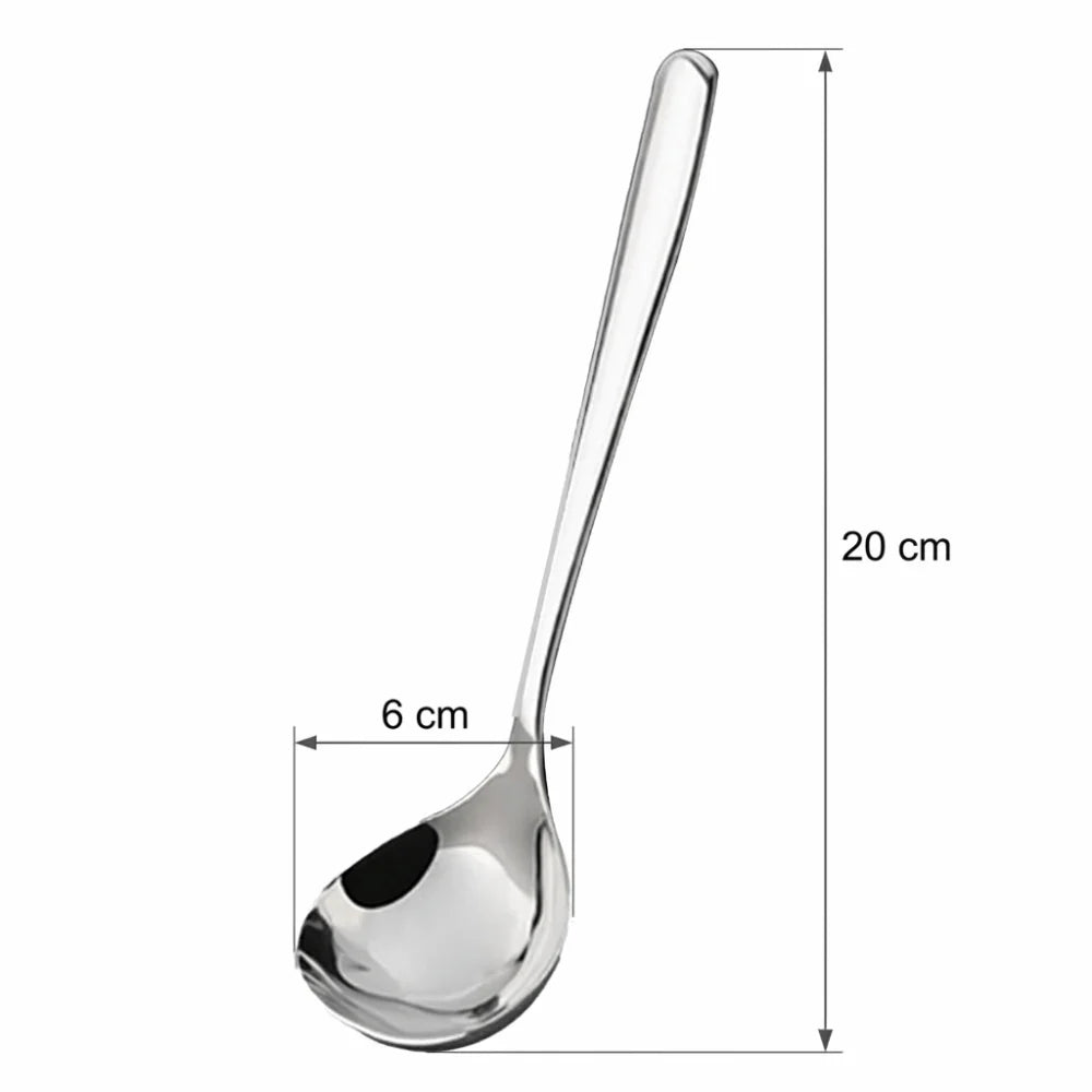 2Pcs Stainless Steel Soup Spoons – Mirror-Polished Ladle Set Soup Spoon Set Nixie