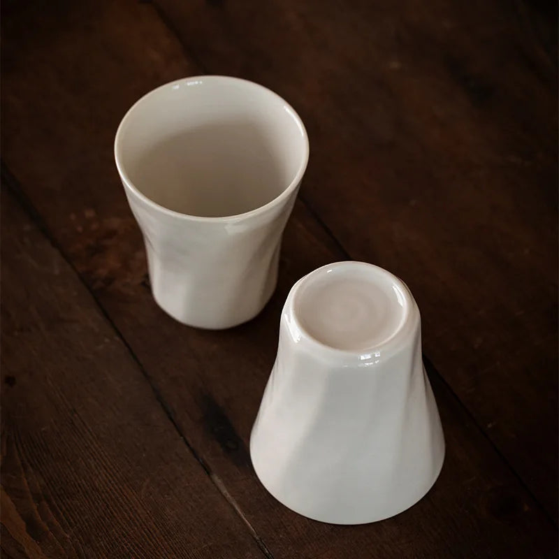 Dehua White Porcelain Coffee Cup 220ml – Ceramic Tea Mug Ceramic Coffee Mug Nixie