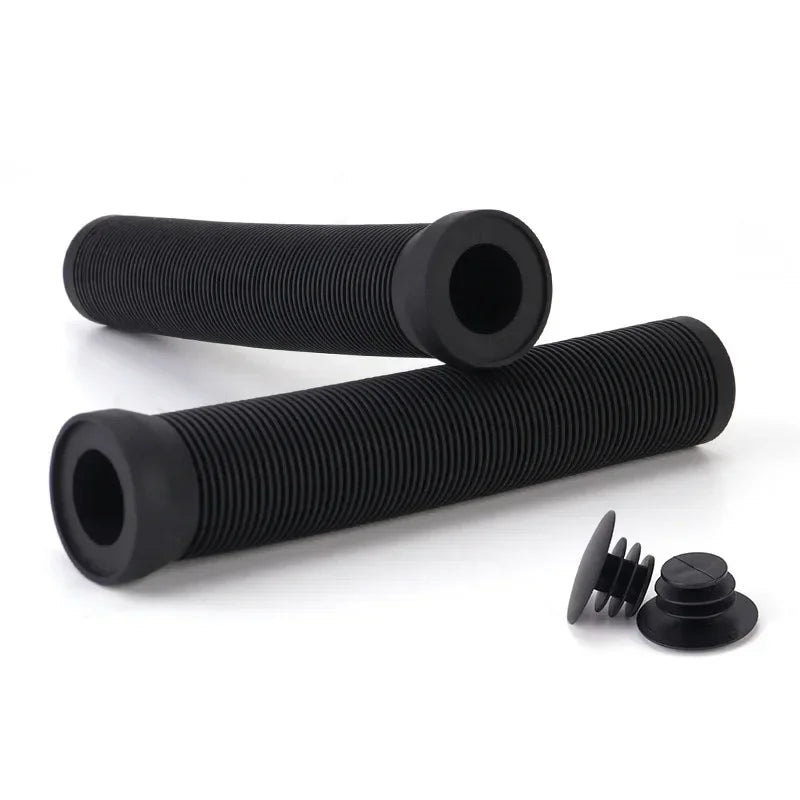 BUCKLOS 165mm Rubber Bike Handlebar Grips – Anti-Slip Pair Bike Handlebar Grips Nixie BLACK