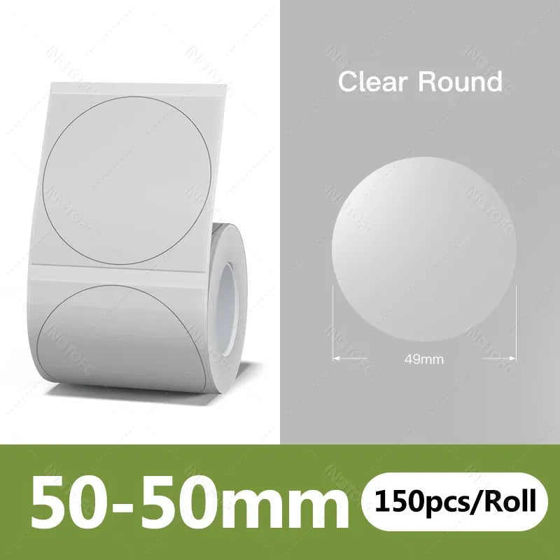 Niimbot B1 B21 Transparent Thermal Label Paper – Clear Stickers Thermal Label Paper Nixie Transparent 50x50