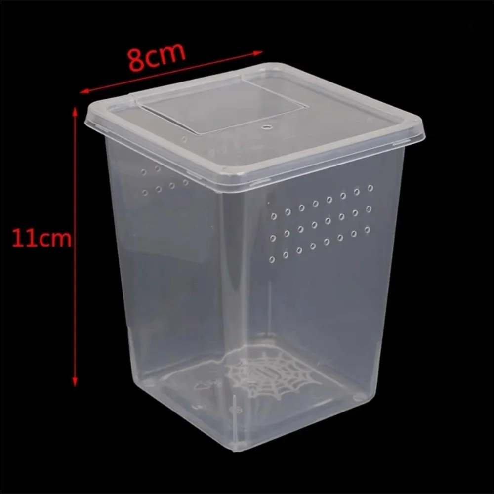 Clear Plastic Reptile Habitat Box – Anti-Escape Breeding & Feeding Reptile Habitat Box Nixie