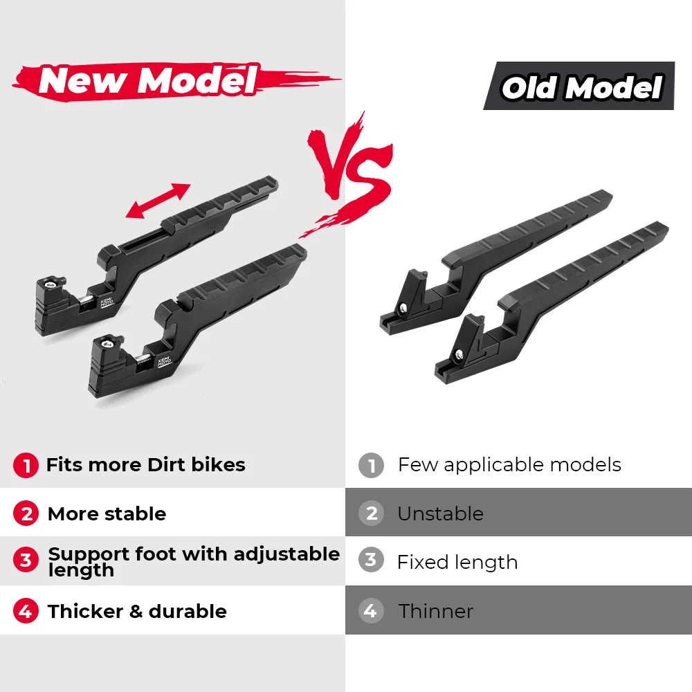 Extendable Passenger Footpegs CNC Aluminum Universal Dirt Bike Motorcycle Footpegs Nixie