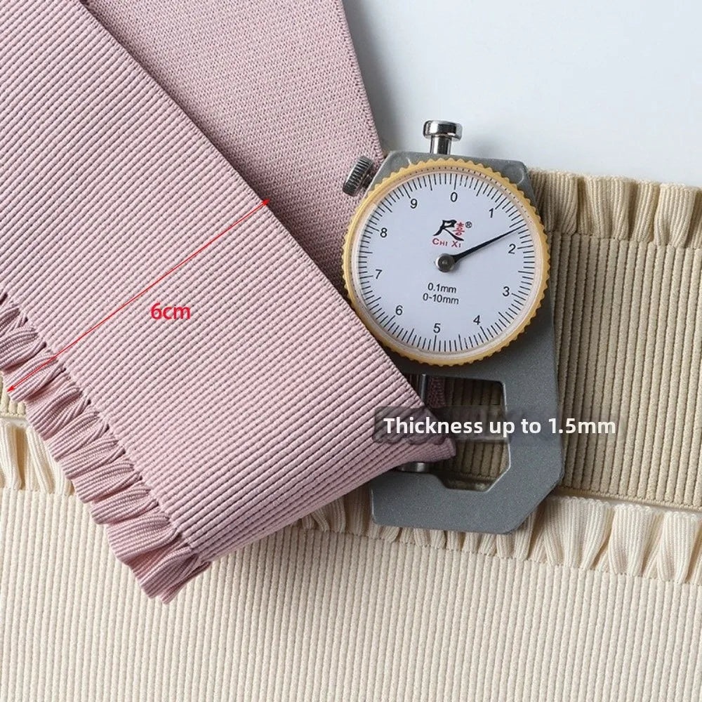 Wide Ruffle Elastic Band 1 Yard – DIY Waistband Sewing Trim Elastic Sewing Trim Nixie