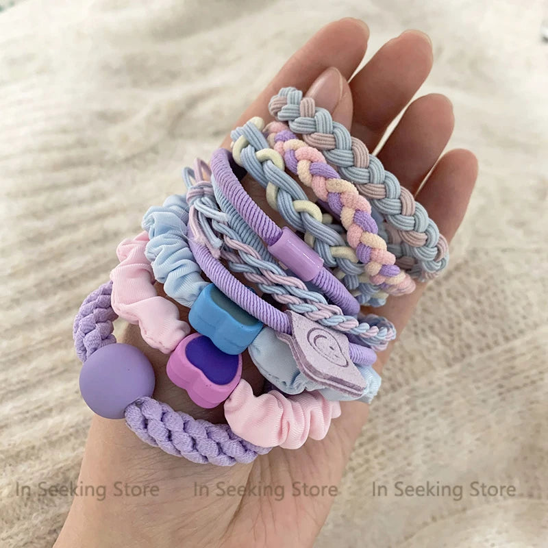 10-Pack Colorful Scrunchies Elastic Hair Ties for Women & Girls Hair Scrunchies Set Nixie 5-10PCS