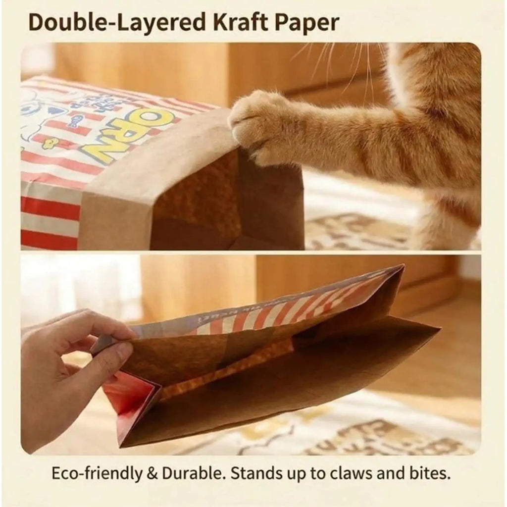 Crinkle Cat Paper Bag – Foldable Interactive Play & Hide Sack Cat Crinkle Toy Bag Nixie