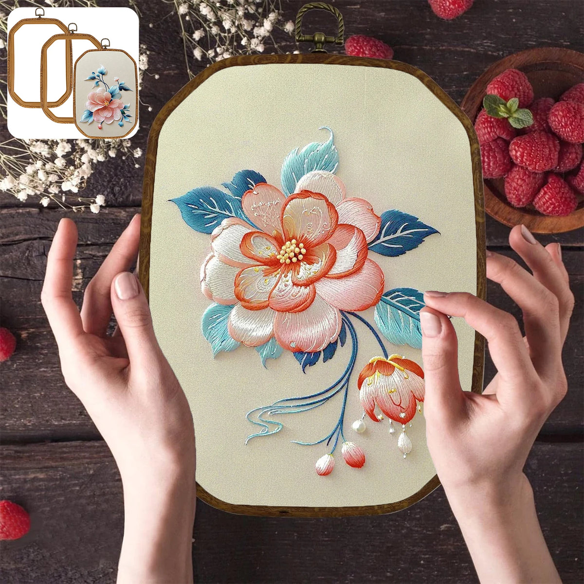 3-Piece Embroidery Hoops Set – Retro Cross Stitch & Display Hoops Embroidery Hoop Set Nixie