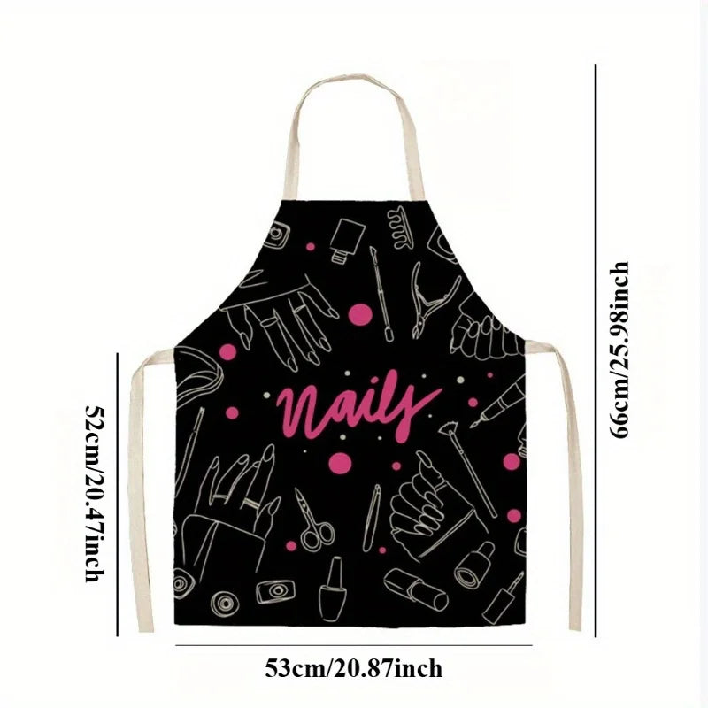 Women's Flax Pinafore Apron – Nail, Beauty & Kitchen Bib Women's Pinafore Apron Nixie
