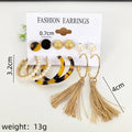 Pearl Tassel Drop Earrings Set – Trendy Imitation Pearl Hoops