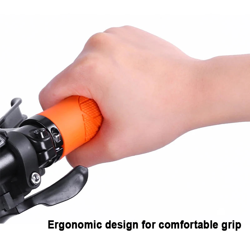 MTB Lock-On Handlebar Grips – Non-Slip Rubber & Alloy Cuffs Bicycle Handlebar Grips Nixie