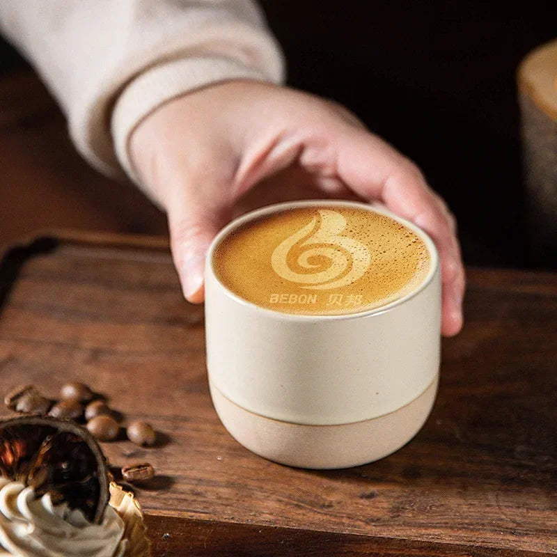 Japanese Retro Stone Ceramic Espresso Cup – Wabi-Sabi Style Ceramic Espresso Cup Nixie