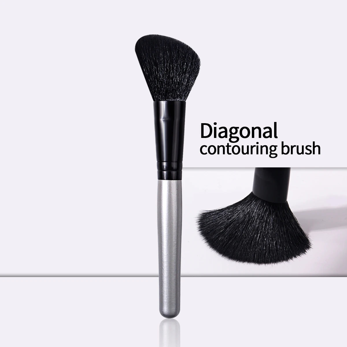 Goat Hair Bevel Contour Blush & Highlight Brush | Nixie Makeup Brush Nixie GRAY