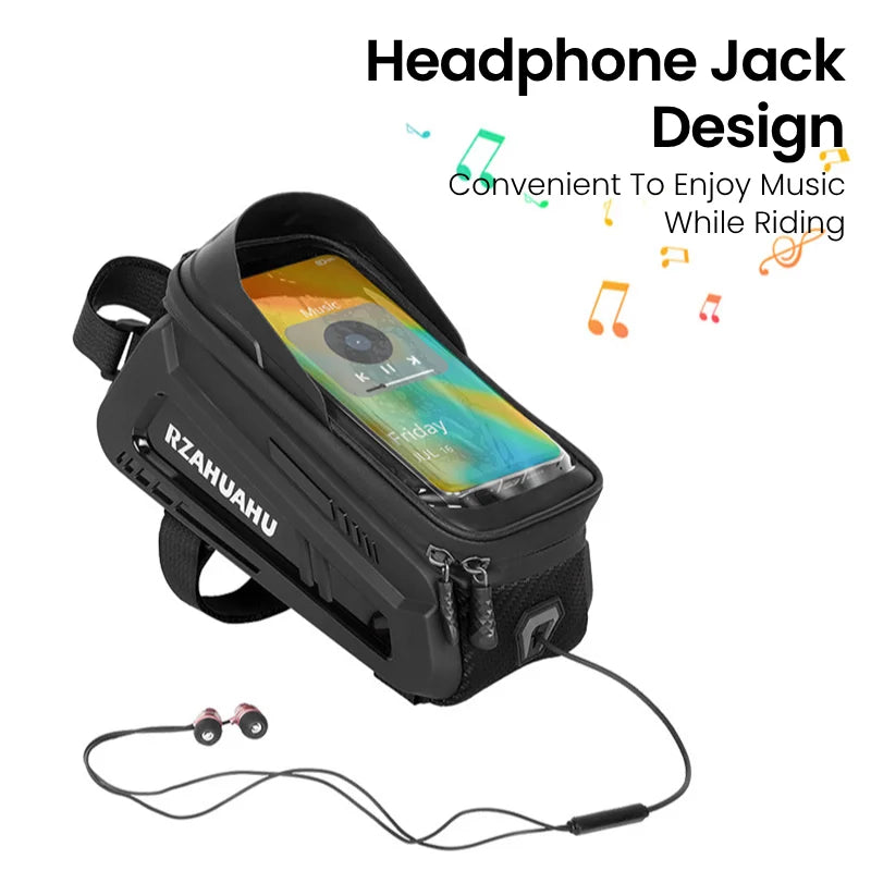 Bike Top Tube Bag | 7" Touch Screen Phone Holder Waterproof Bicycle Frame Bag Nixie
