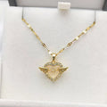 Love Heart Angel Wings Copper Pendant Necklace for Women