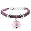 Japanese Style Cat Collar with Bell – Adjustable Nylon Cat Collar Nixie Pink