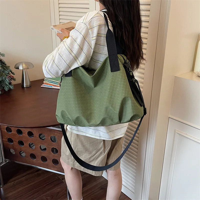 Large Nylon Crossbody Shoulder Bag – Unisex Work Tote Crossbody Shoulder Bag Nixie