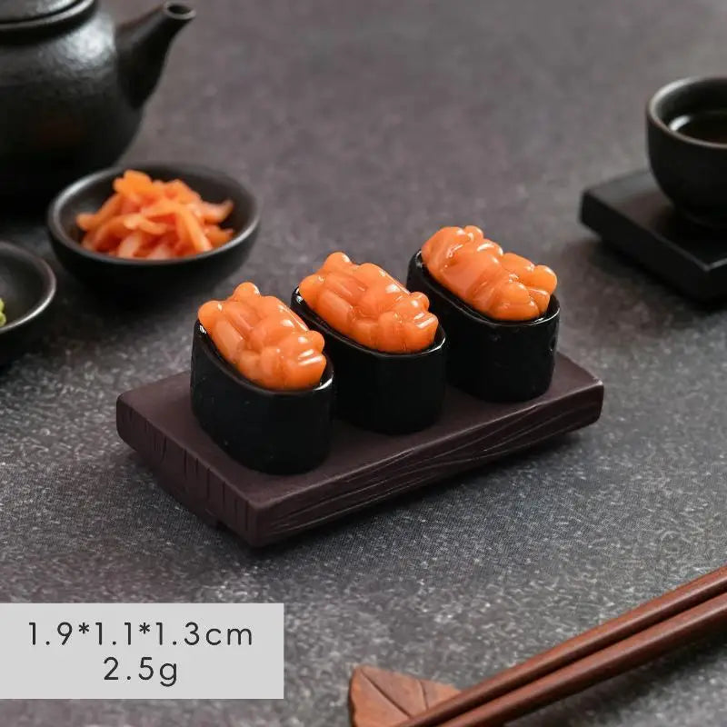 10pcs Mini Sushi Resin Miniature DIY Pendants & Dollhouse Decor Resin Craft Miniatures Nixie A4