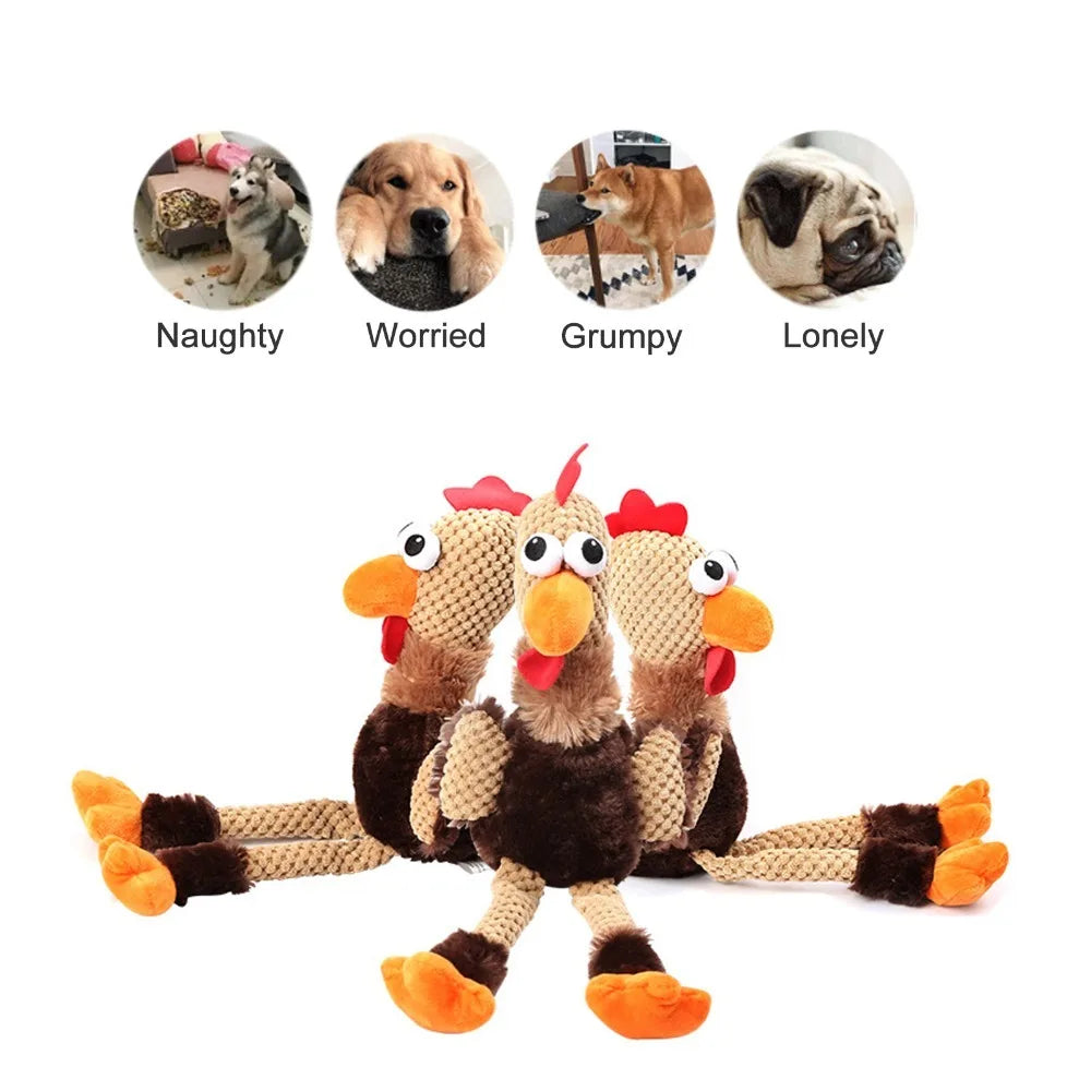 Turkey Squeaky Plush Dog Toy – Soft Stuffed Chew Toy for Puppies Plush Dog Toy Nixie