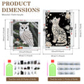 Owl & Cat Faux Pearl Diamond Painting Kit – DIY Wall Art Set Diamond Painting Kit Nixie Style A