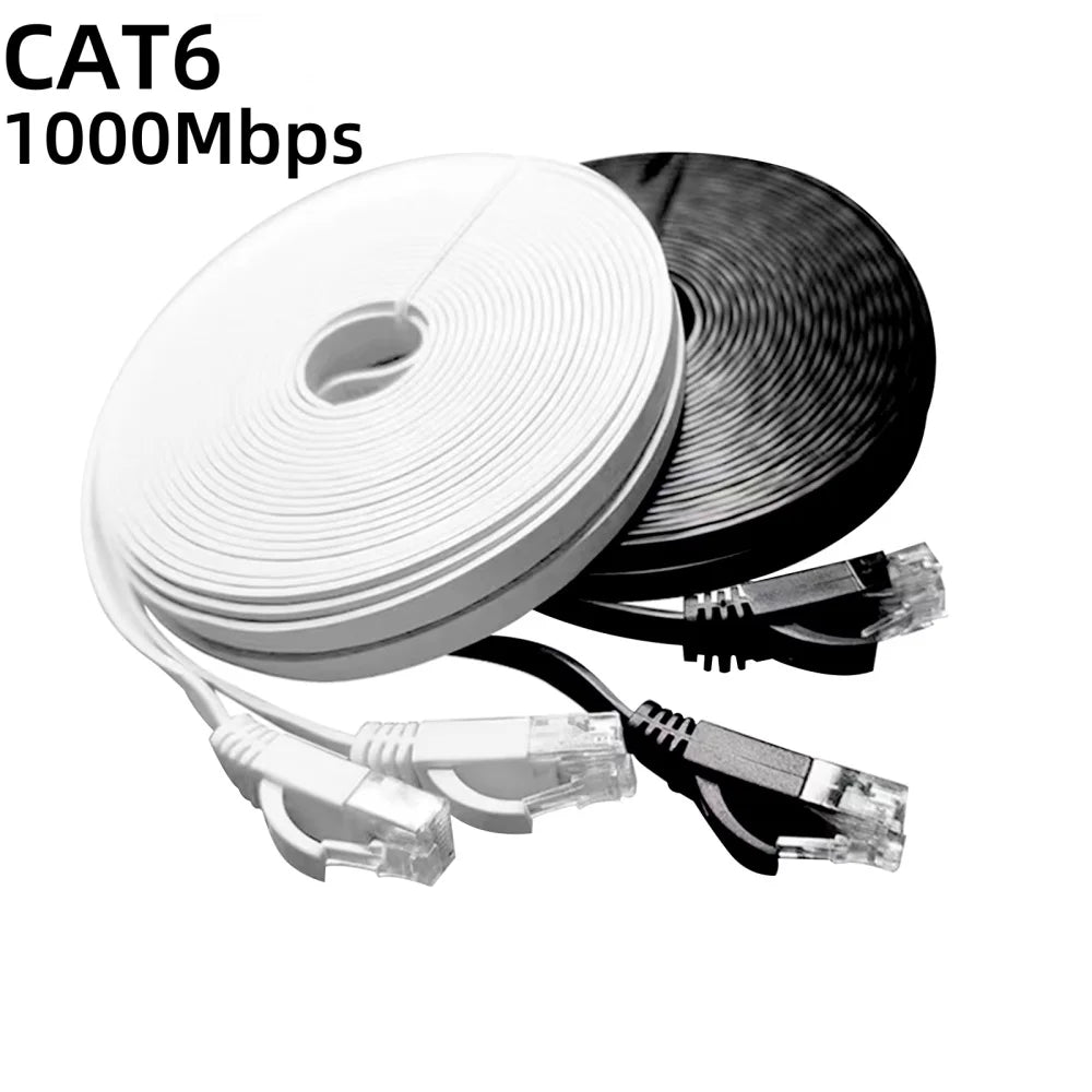 Cat6 Flat Ethernet Cable 1Gbps RJ45 LAN Cord PC PS5 Xbox Ethernet LAN Cable Nixie