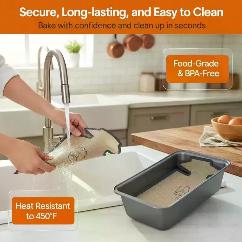Silicone Bread Loaf Pan Liner – Non-Stick Reusable Baking Mat Silicone Baking Mat Nixie
