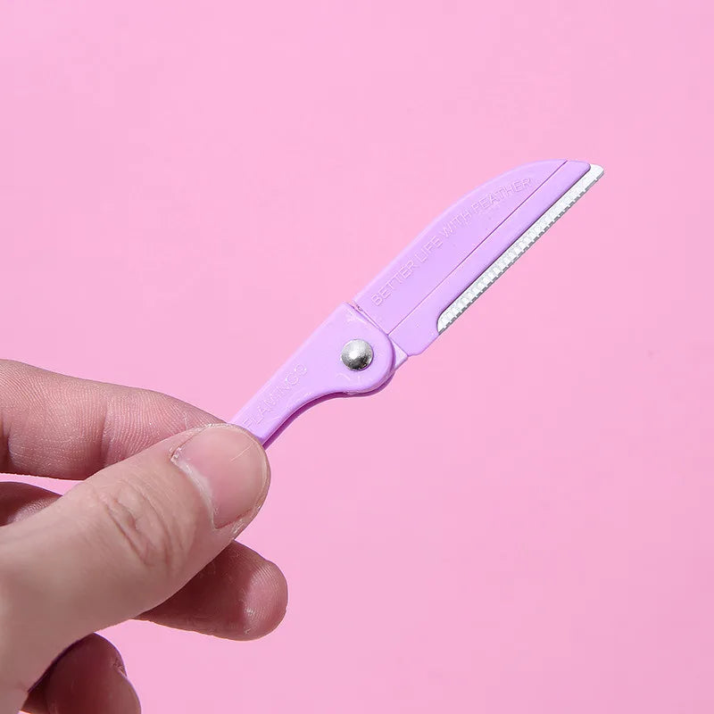 3PCS Foldable Eyebrow Trimmer Set – Stainless Steel Safety Blades