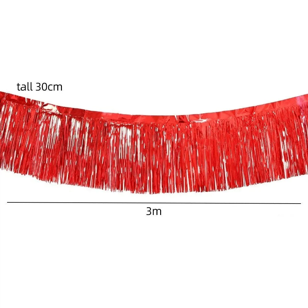 3M Metallic Foil Fringe Garland – Glitter Party Backdrop Banner