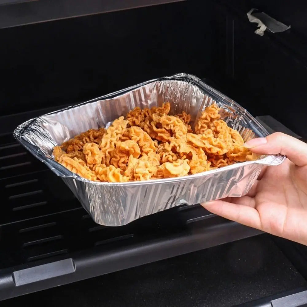 10Pcs Aluminum Foil Trays 6/7/8 Inch Non-Stick Air Fryer Oven Aluminum Baking Tray Nixie