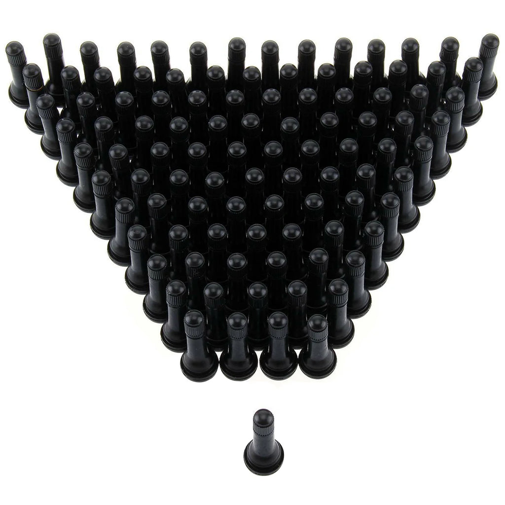 100Pcs TR414 Snap-In Tubeless Tire Valve Stems – Universal Fit Tire Valve Stems Nixie 100pcs