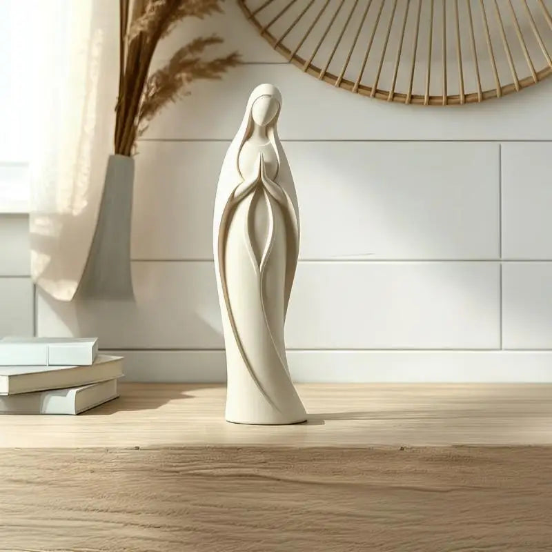 3D Printed Mother Mary Statue – Matte White Religious Figurine Religious Figurine Nixie Default Title