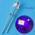100Pcs 3mm Flat Top LED Diodes – Ultra Bright Wide Angle LEDs