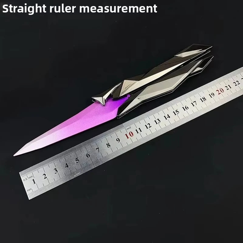 Foldable Butterfly Knife Replica – 3D Engraved Cosplay Prop Cosplay Prop Knife Nixie