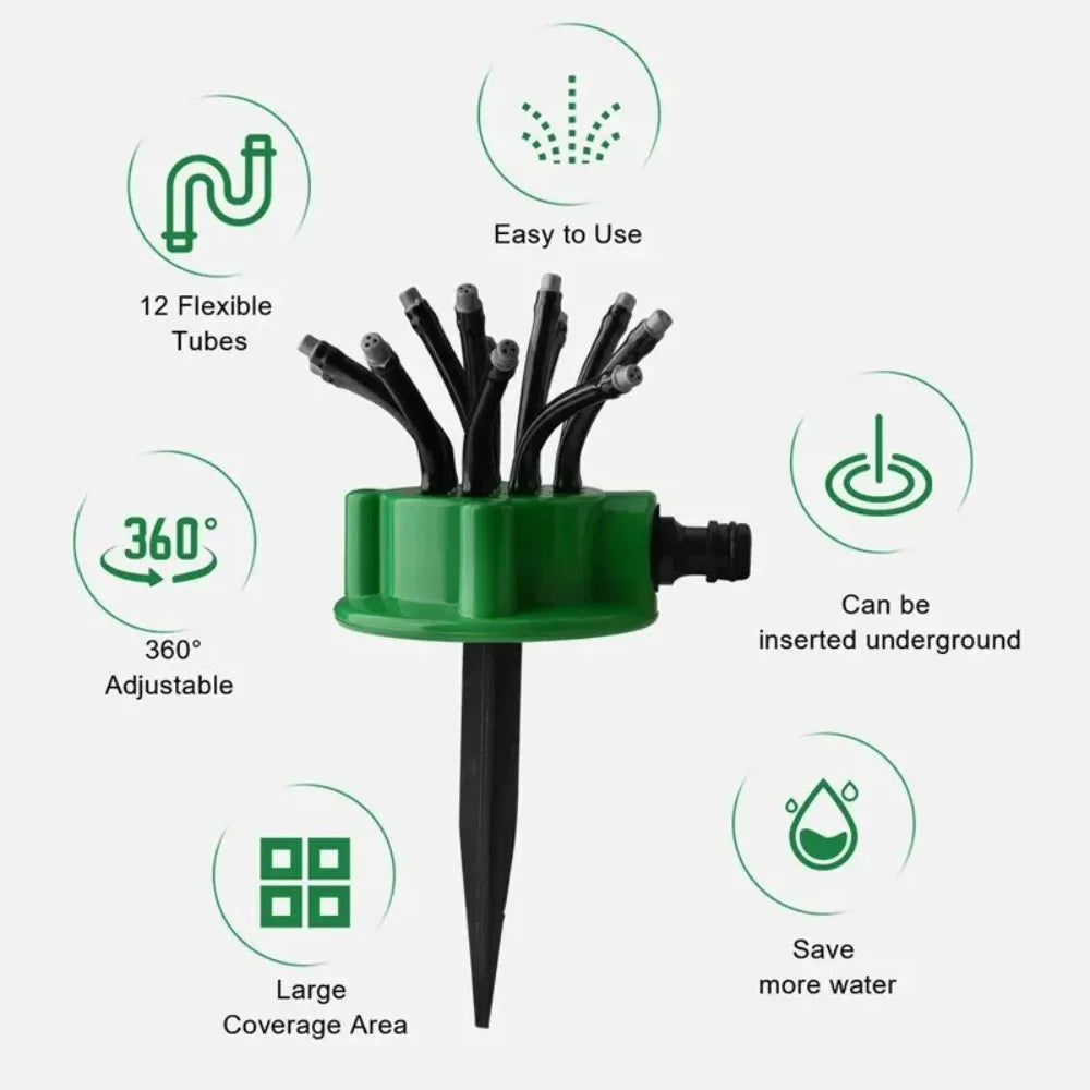 360° Rotating Garden Sprinkler – Auto Lawn Watering Nozzle Garden Sprinkler Nixie