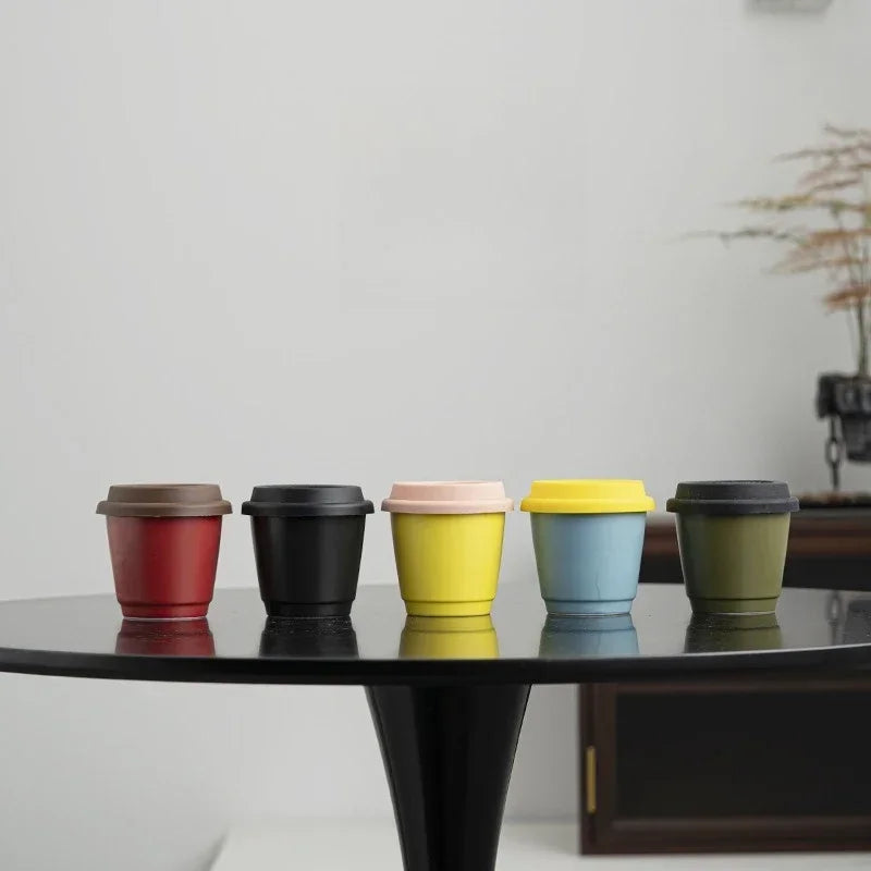 Nixie Ceramic Coffee Mug with Silicone Lid – 250ml