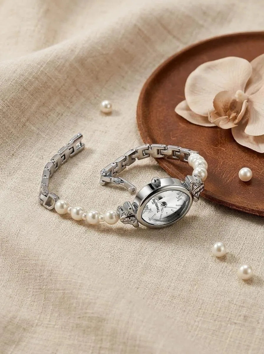Timetti Retro Roman Numeral Quartz Watch | Alloy Band Quartz Wrist Watch Nixie