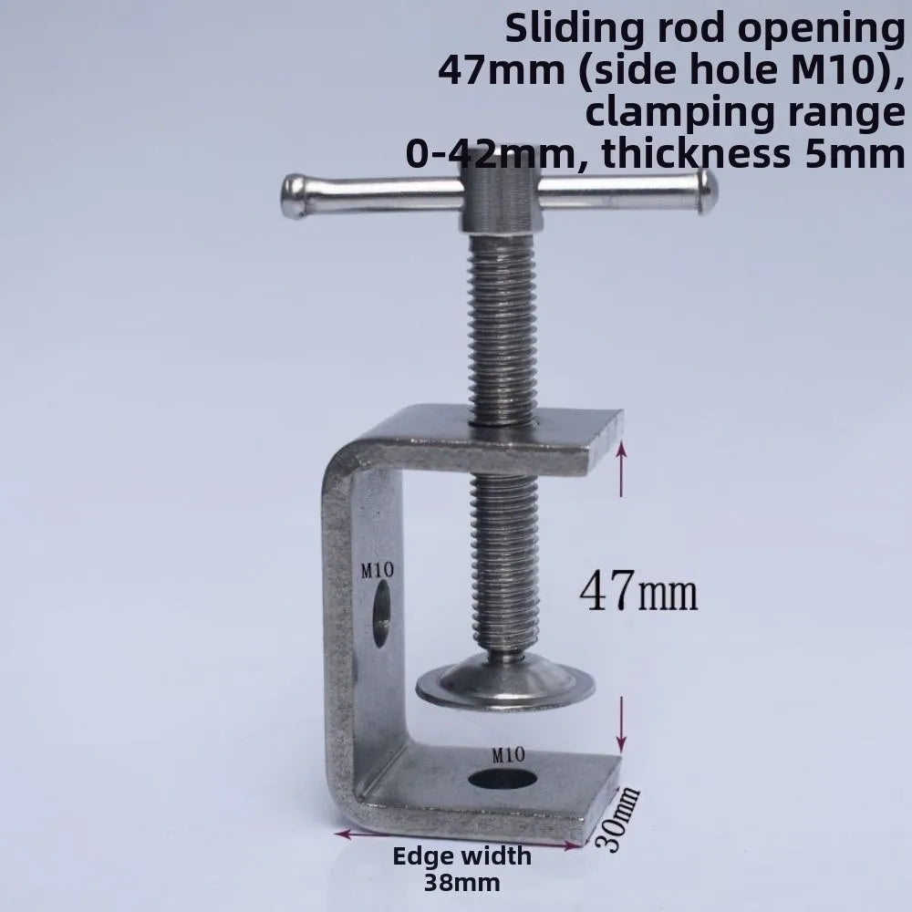 304 Stainless Steel C-Clamp Sliding Rod Adjustable 40–69mm C-Clamp Nixie