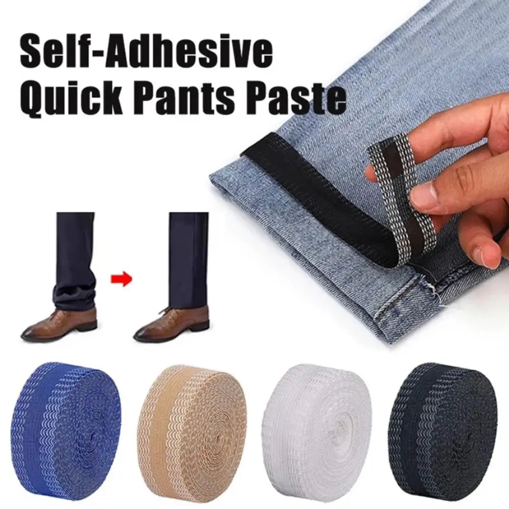 Iron-On Hem Tape Self-Adhesive Washable Fabric Fusing Tape 1–5m
