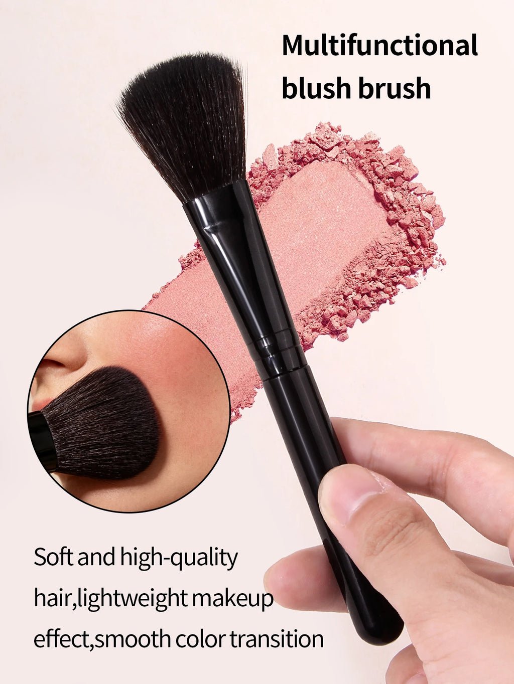 3-Piece Makeup Brush Kit – Powder, Blush & Loose Powder Set Makeup Brush Set Nixie