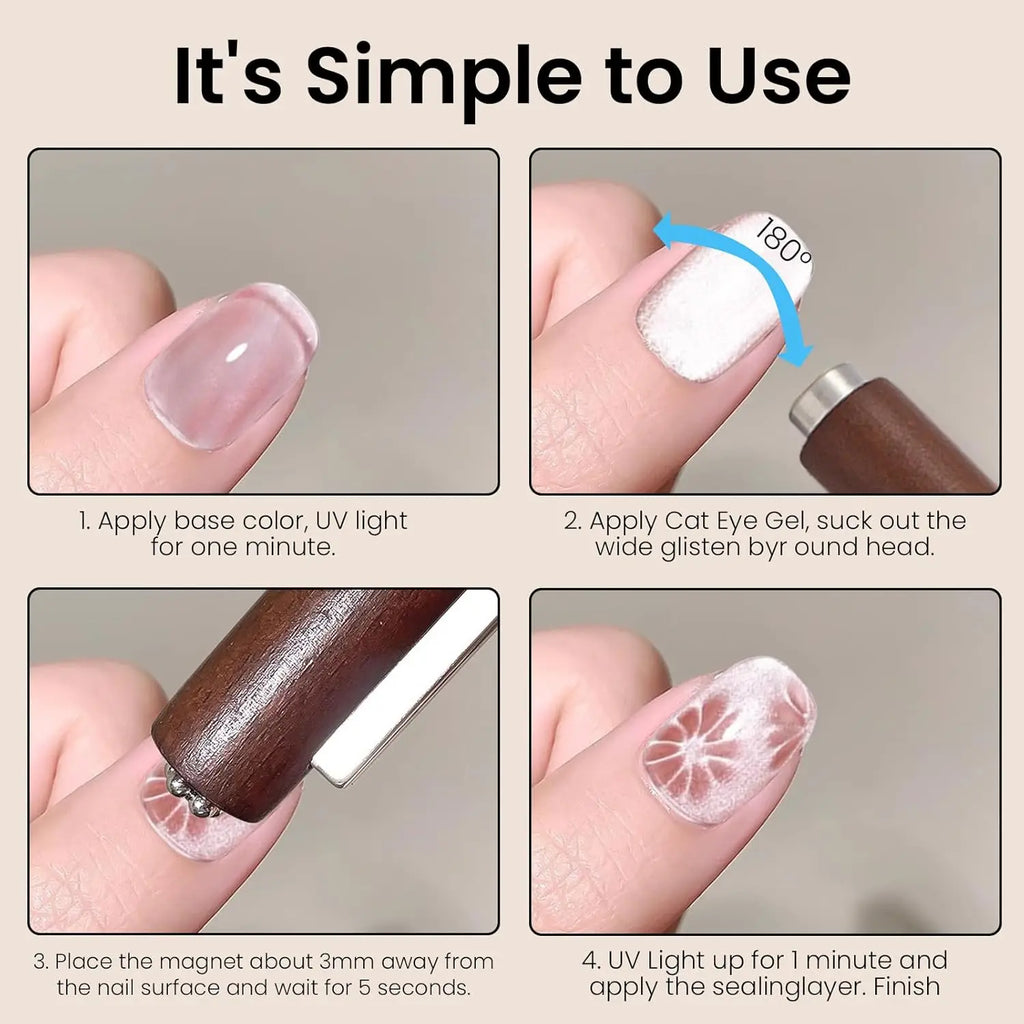 3-in-1 Cigar Nail Magnet | Cat Eye Aurora High Gauss Tool Nail Art Magnet Nixie