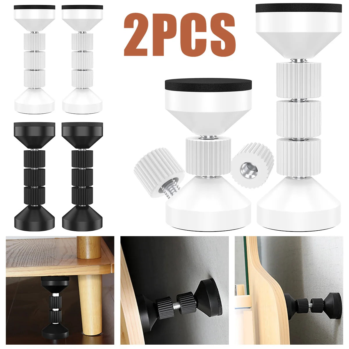 2Pcs Adjustable Bed Frame Anti-Shake Headboard Stopper Fixer Furniture Stabilizer Nixie
