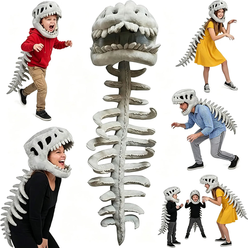 Dinosaur Skeleton Costume Set – Spinosaurus Skull & Spine Outfit Halloween Costume Set Nixie