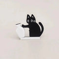 Magnetic Black Cat Pushing Vase – Cartoon Desktop Ornament Desktop Ornament Nixie A1
