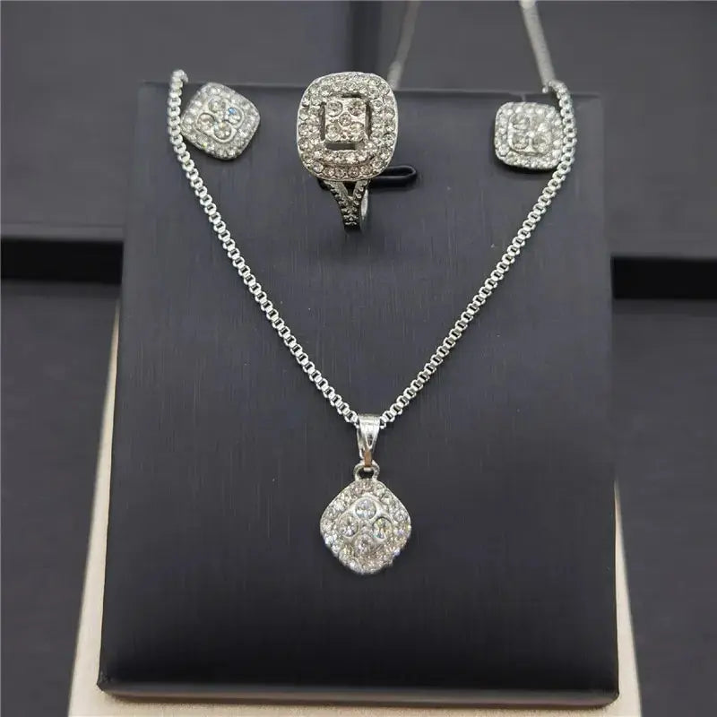 Eight Hearts & Arrows Ring, Earrings & Necklace Set | Nixie Jewelry Gift Set Nixie