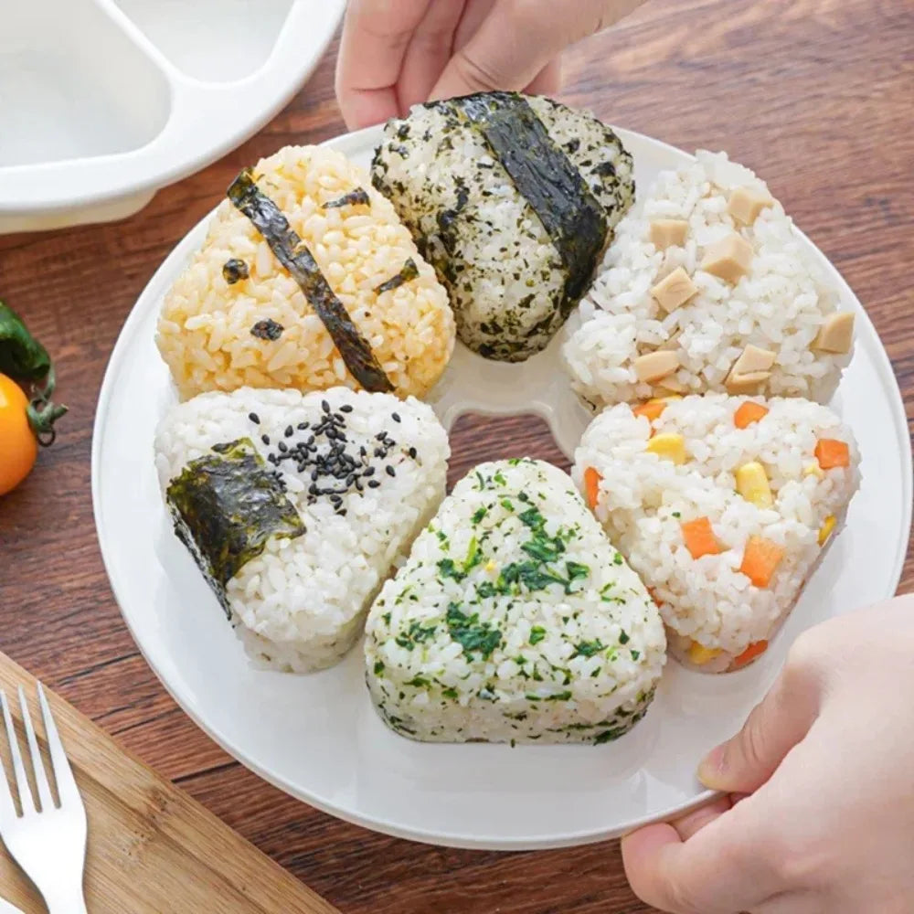 Triangle Onigiri Mold – BPA-Free Rice Ball Maker, 6 Shapes