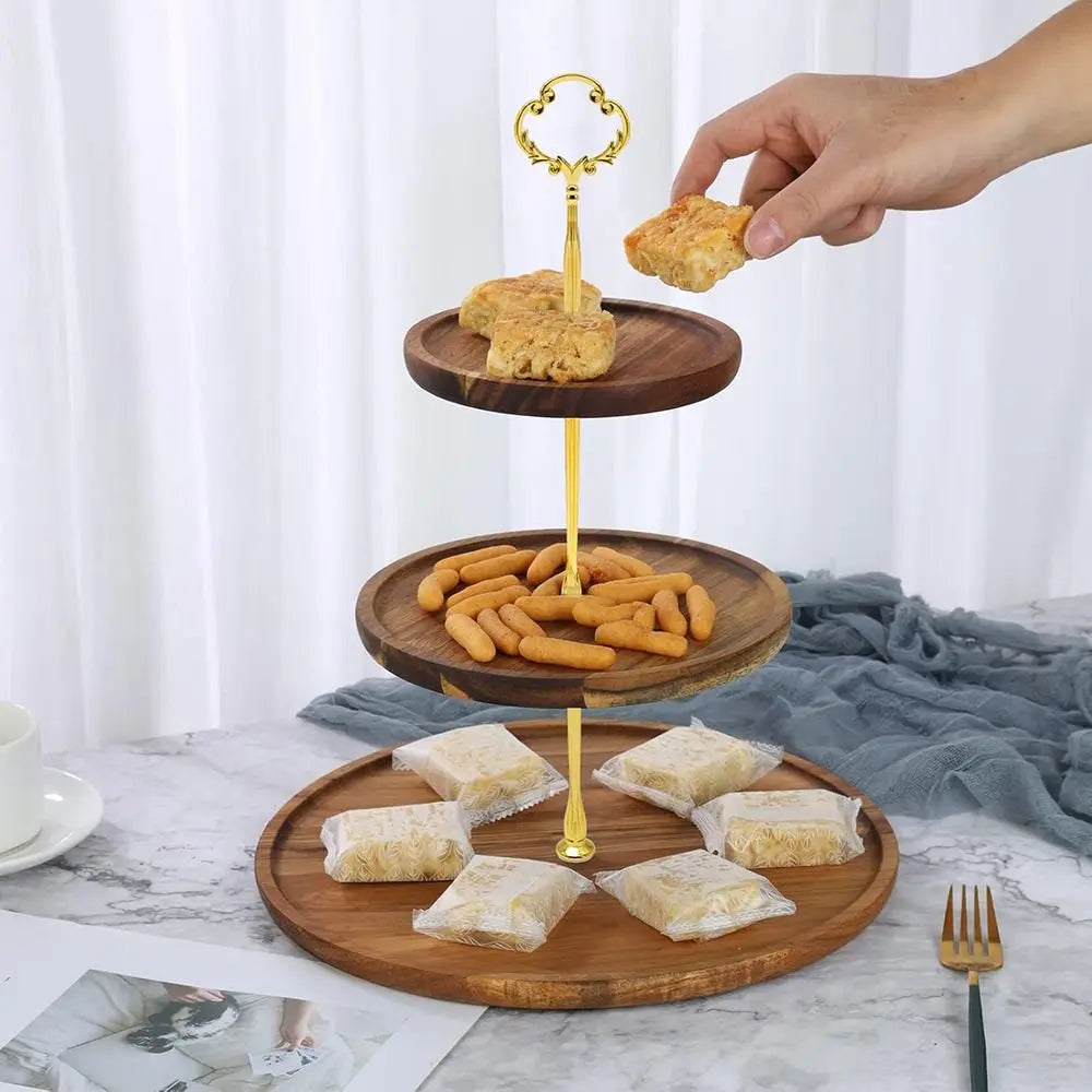 2 & 3 Tier Zinc Alloy Cake Plate Stand – Cupcake Dessert Holder Cake Plate Stand Nixie